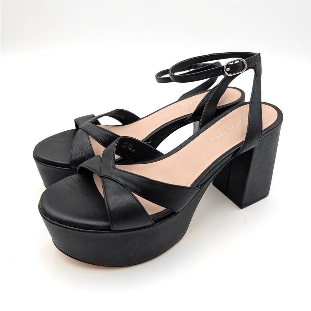 Stuart Weitzman Miami Platform Heel Sandals Women's Black Size US5.5B EU36